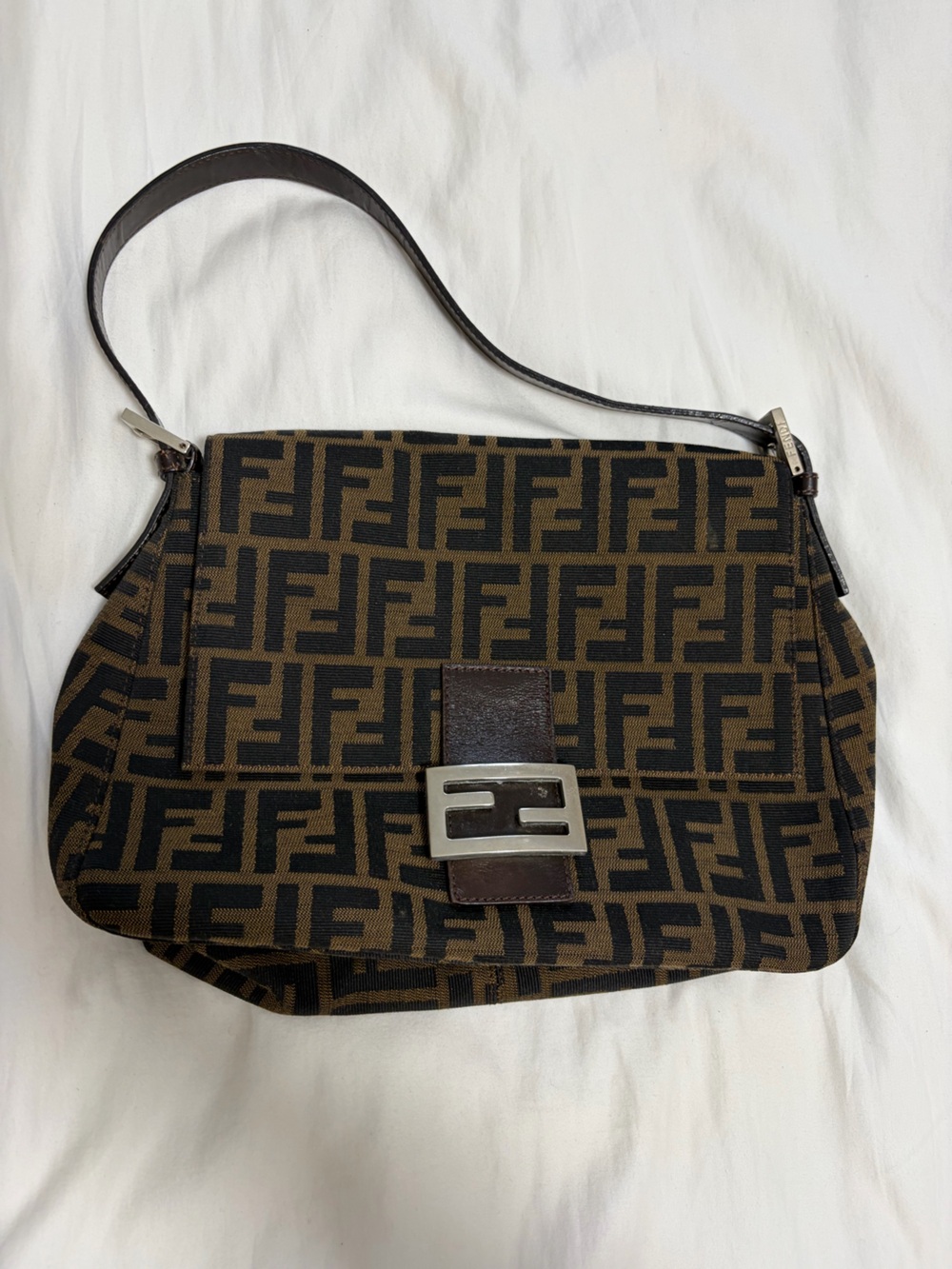 Vintage Fendi Brown & Black Zucca Canvas bag